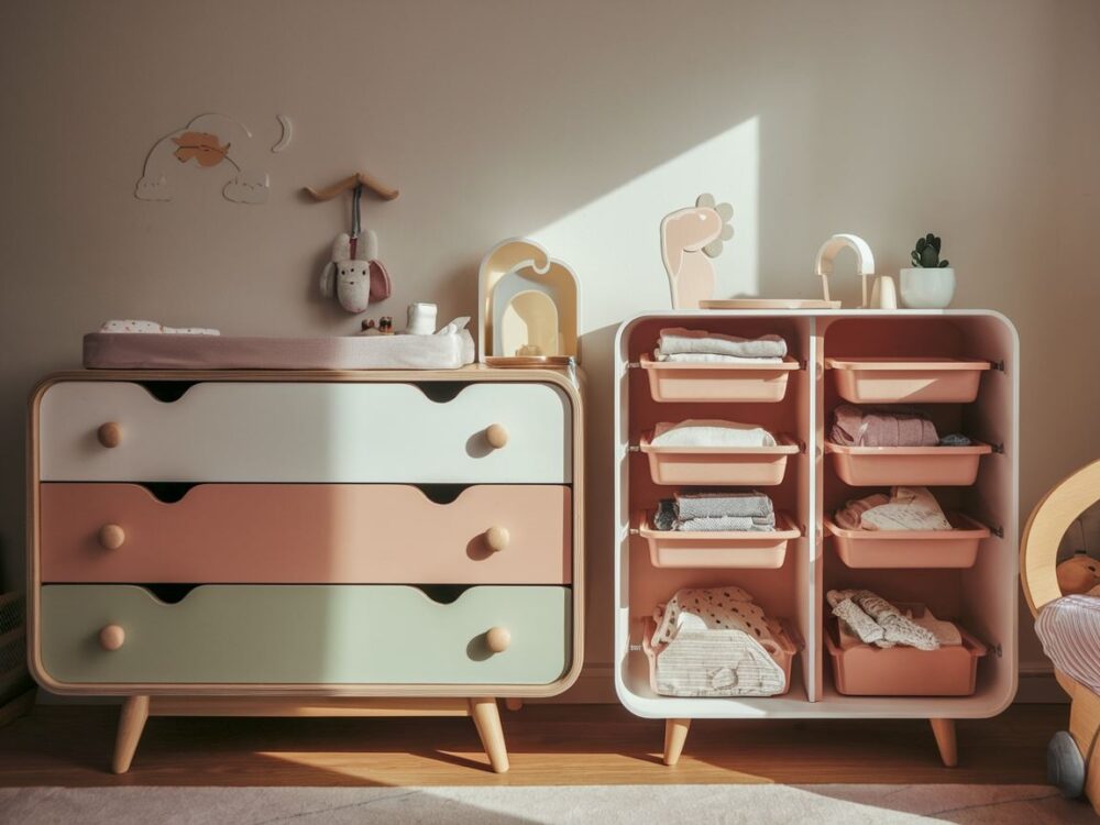 biała komoda dla niemowlaka