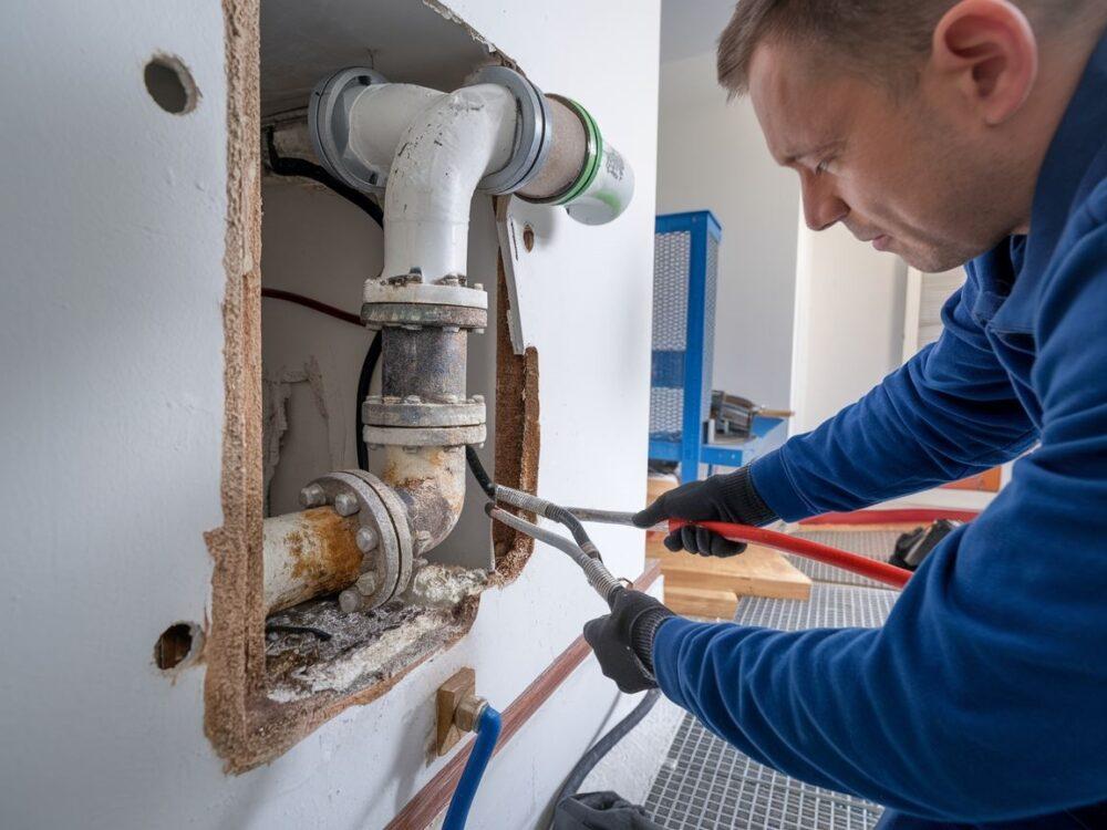 czyszczenie zatkanej rury