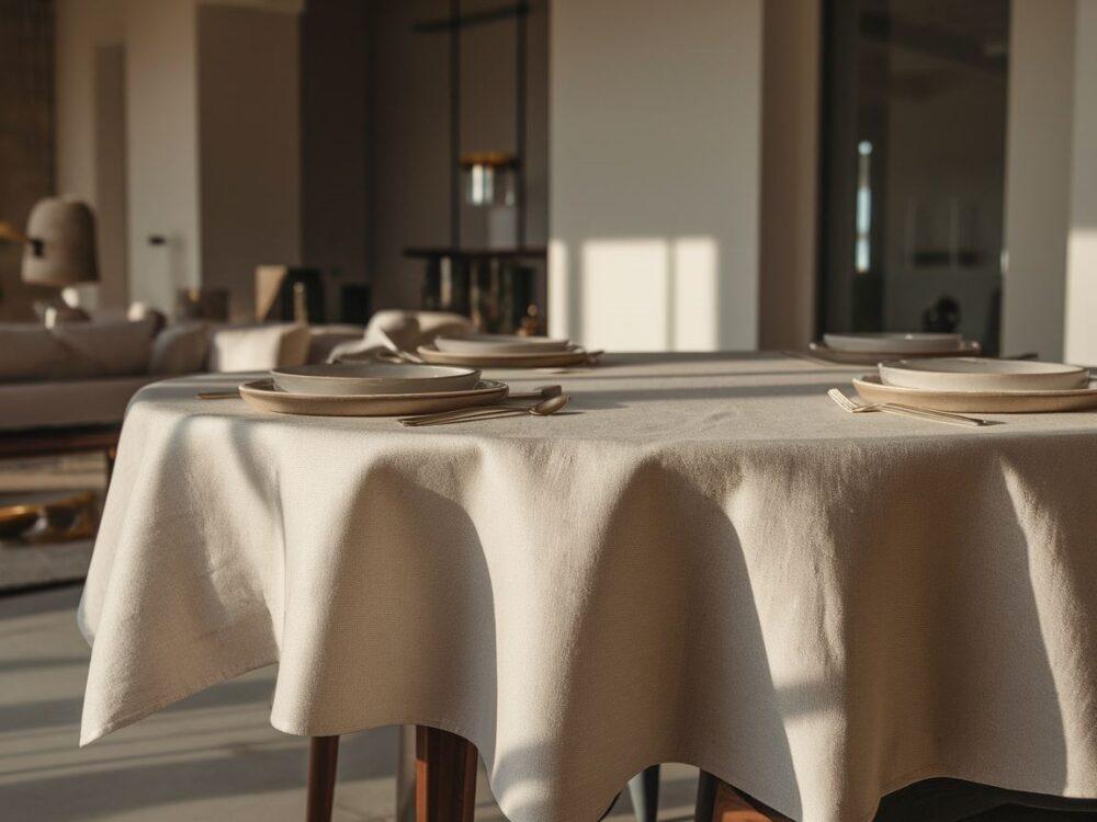 elegancki obrus na stole