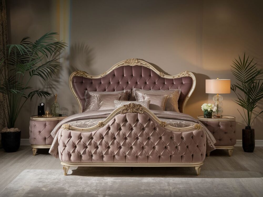 elegancki wystrój łóżka