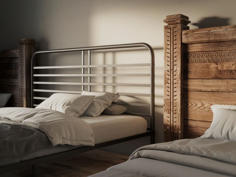 łóżko metalowe nowoczesne