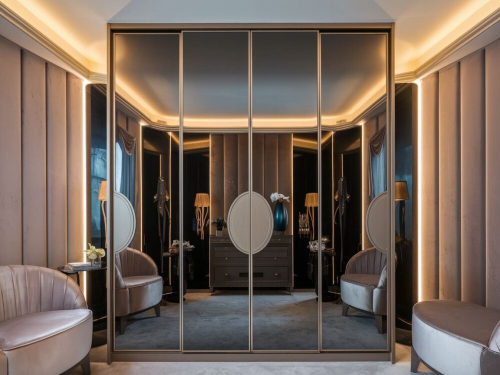 lustro na drzwiach szafy