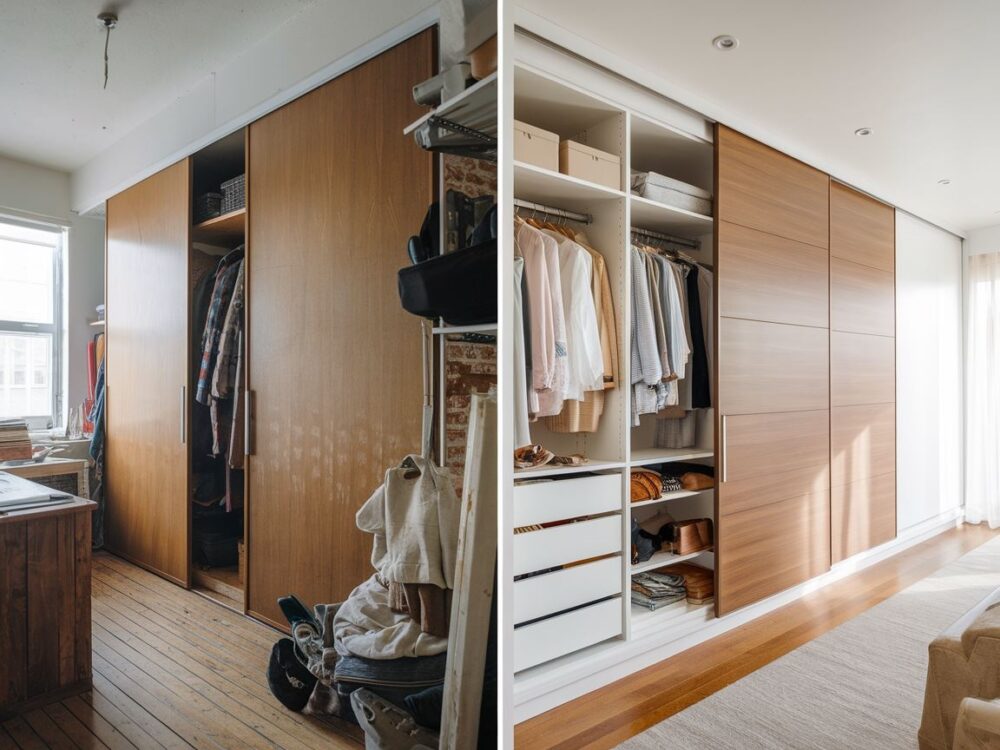 nowe uchwyty do szafy