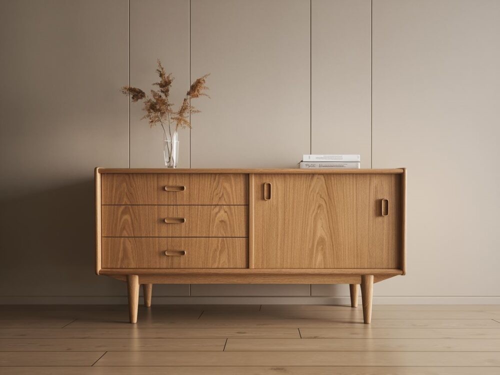nowoczesna komoda w salonie