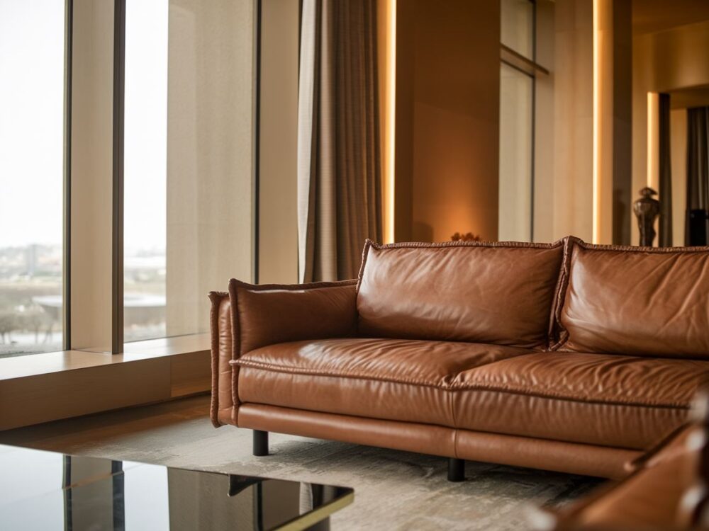 nowoczesny narożnik skórzany