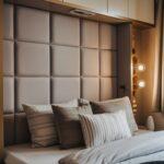 panel ścienny za łóżkiem