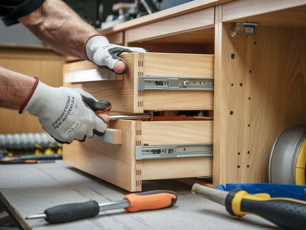 regulacja szuflady komody