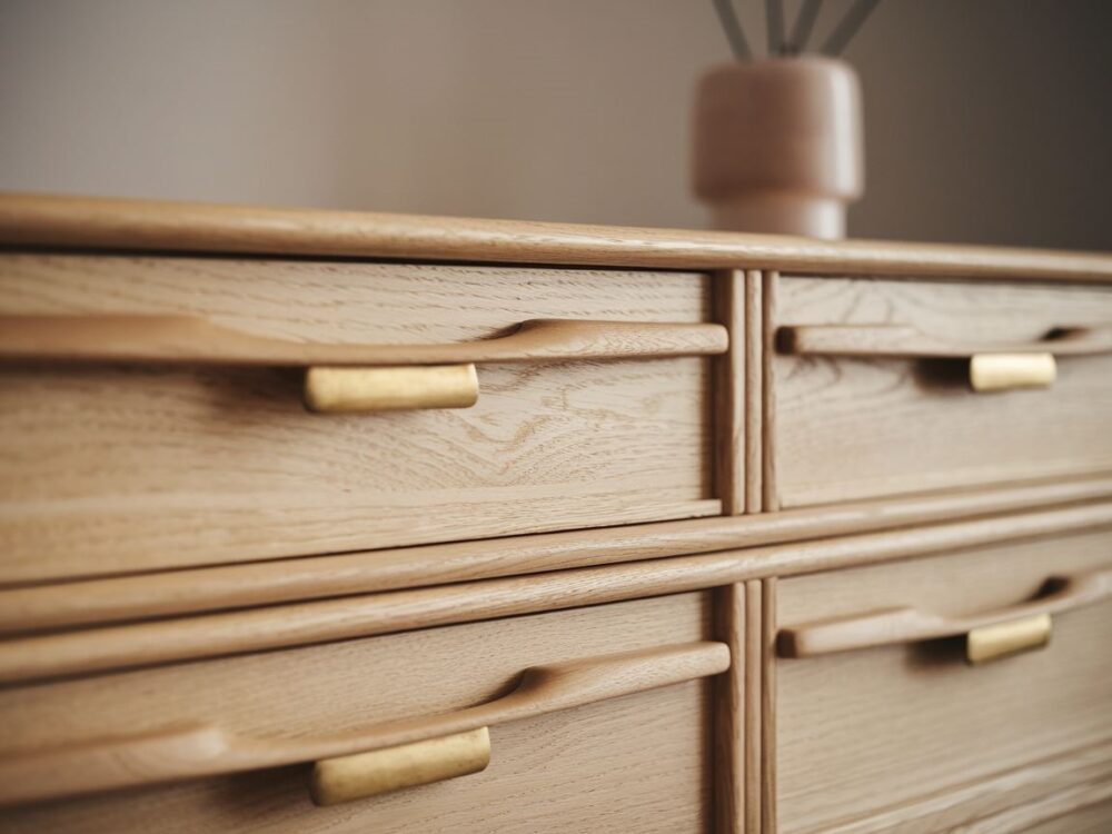 skandynawska komoda dębowa