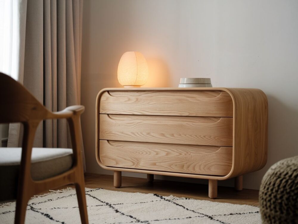 skandynawska komoda w salonie