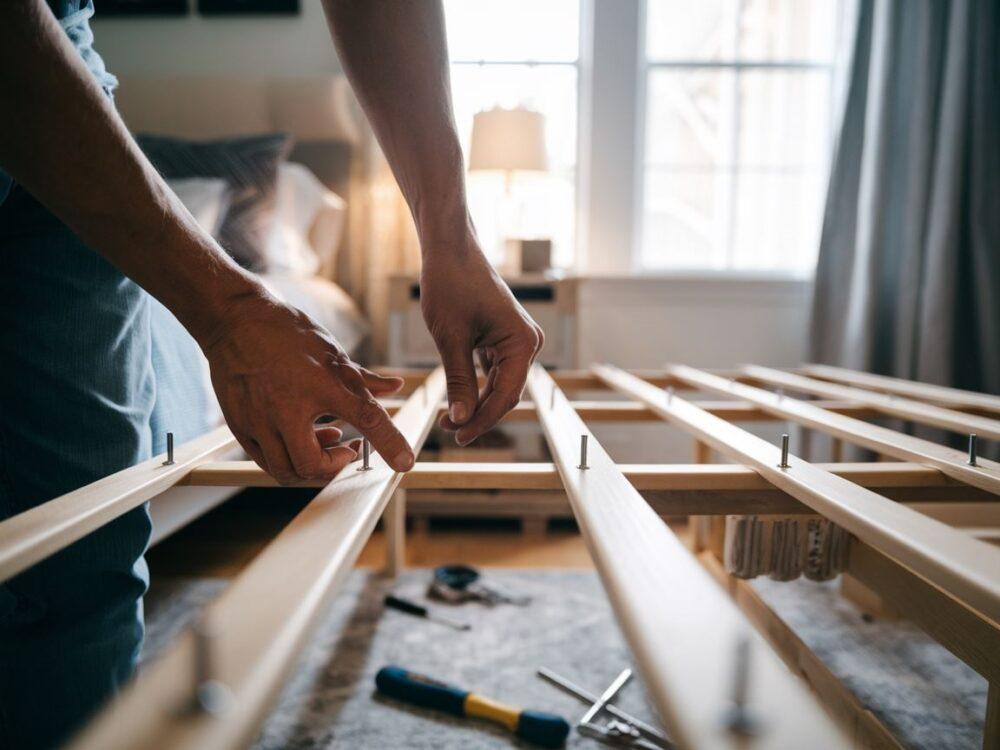 stabilny drewniany stelaż