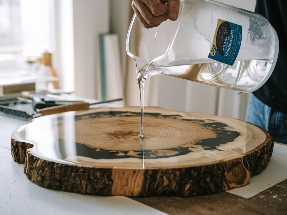 stolik z żywicy epoksydowej