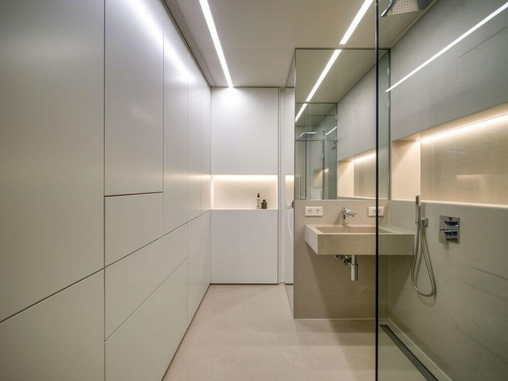 ukryte rury w łazience