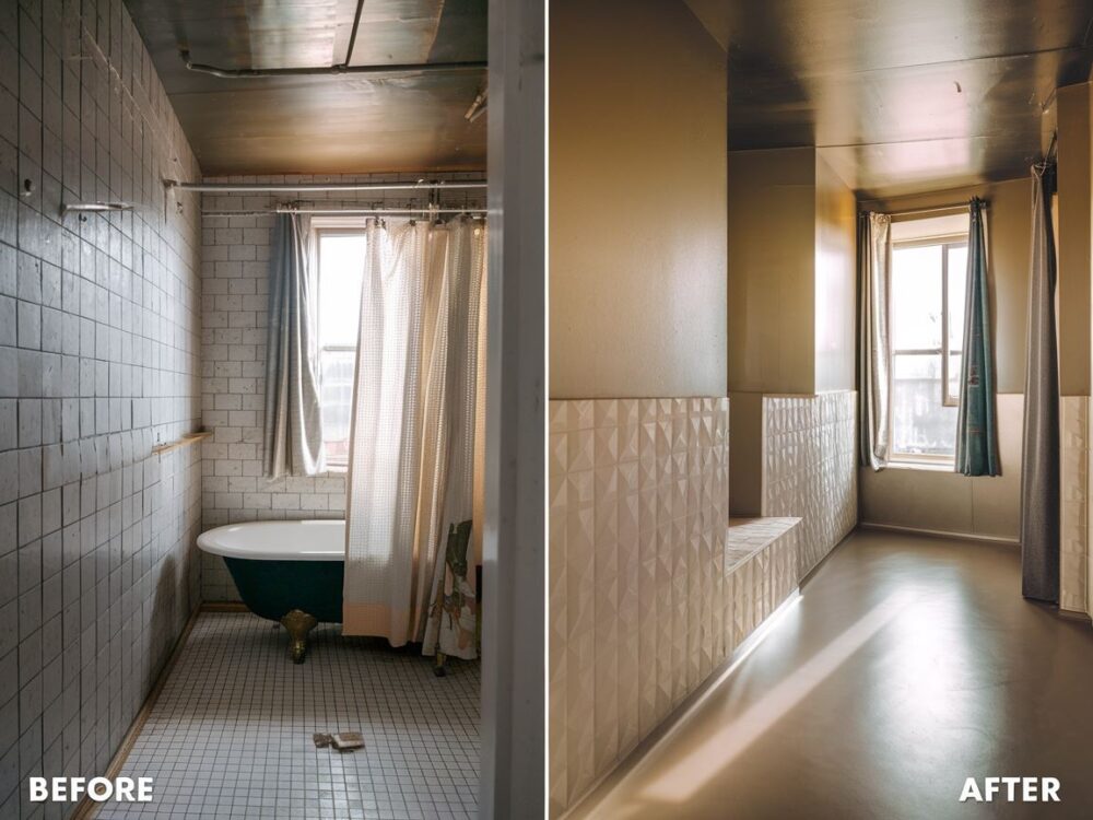 wodoodporne panele na stare płytki